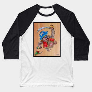 Rampaging Pirate Ape and Parrot Baseball T-Shirt